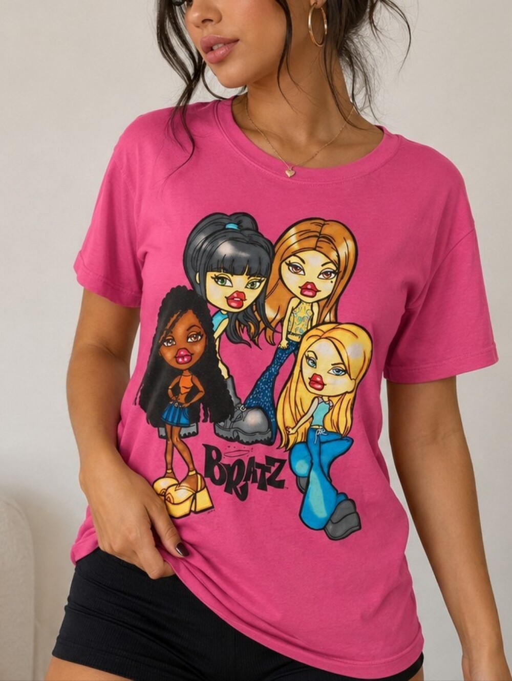 Pink BRATZ Character Graphic Tshirt XL